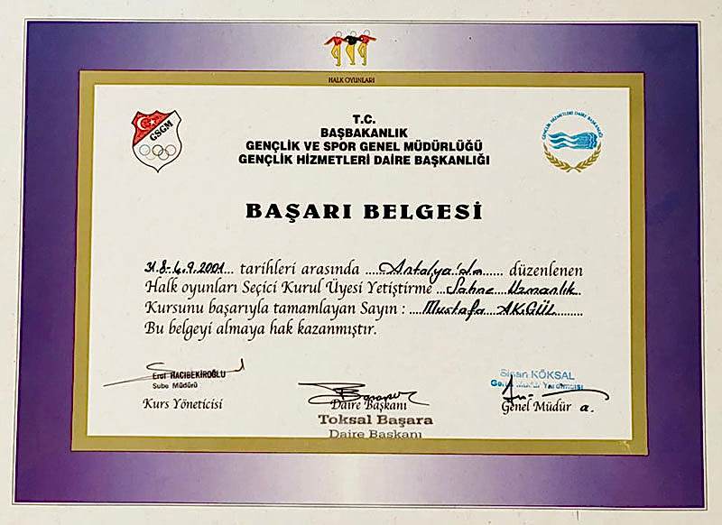 Sahne Uzmanl�k Belgesi